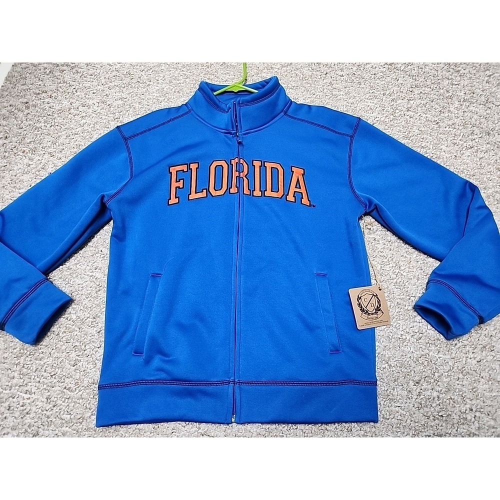 Florida  Gators Track Jacket  Campus Drive Small‎ Full Zip Blue Pockets NWT NCAA